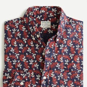 J. Crew Mens Stretch Secret Wash Cotton Poplin Shirt Size M